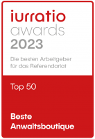 iurratio awards 2023 Top 50 Beste Anwaltsboutique
